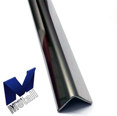 VERSANDMETALL 1,5m Edelstahlwinkel Eckschutz gleichschenkelig 1500mm AUSSEN 3D glänzend