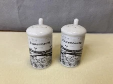 Vintage Luxembourg Salt & Pepper Shaker Set 2-1/2” Good Stoppers
