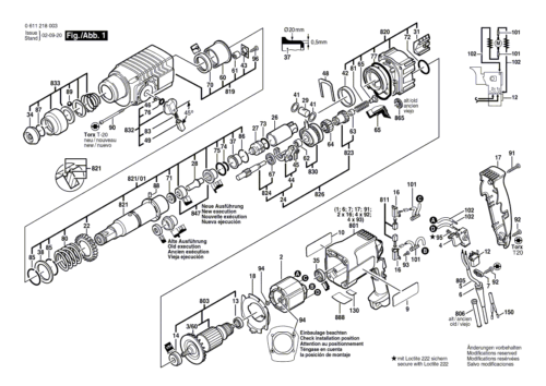 Bosch Ersatzteile für GBH 2-24 DS Bohrhammer - Bild 1 von 184