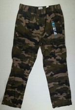 Children  s Place Boys Pull On Cargo Pants Olive Camo Size 14 NEW