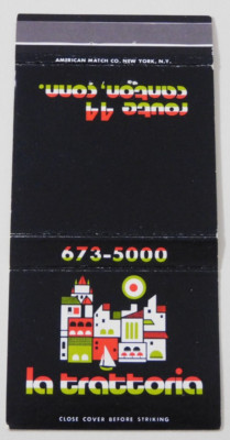 LA TRATTORIA MATCHBOOK COVER * CANTON. CONNECTICUT