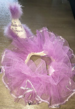 BIRTHDAY PRINCESS PARTY HAT FEATHERS TUTU LEO'S DANCE WEAR 18 inch waist GIRLS