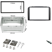 MASCHERINA Autoradio  2 DIN ALFA 147 07 Q2 GRIGIO SCURO BLACK LINE 