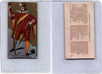 N224 Kinney Tobacco Card 1887, Military, France, French Infantry (B62)