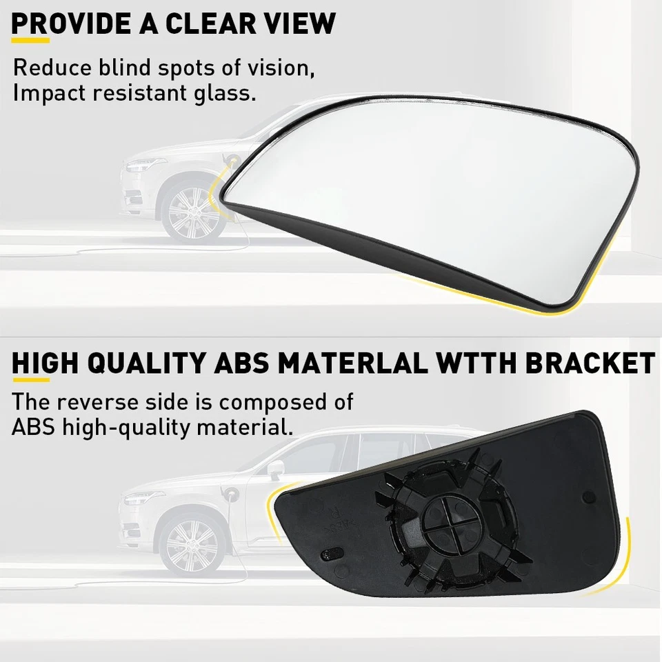 Tow Mirror Glass Right Passenger Outer Convex For Dodge Ram 1500 2500 3500 4500 - Image 3 of 4