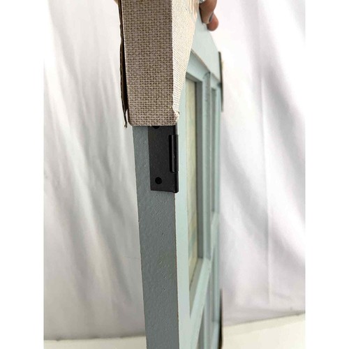 Distressed Blue Window Pane Decorative Collage Frame (4) 6"x 9" Linen Panels - Picture 7 of 10