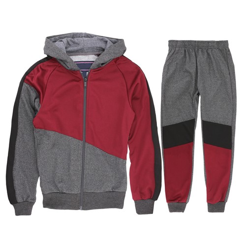 Boy's Casual Striped Jogging Kids Hooded Active Toddler Running Tracksuit Set - Picture 18 of 21
