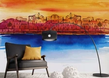 3D Red Building 2775 Wallpaper Mural Wall Print Wall Wallpaper Murals US Coco