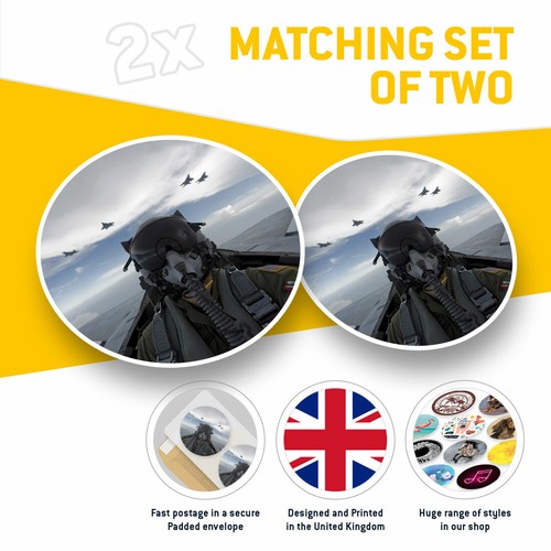 2 x Vinyl Stickers 20cm - Air Force Fighter Pilot Plane Jet Cool Gift #8990 - 第 2/9 張圖片