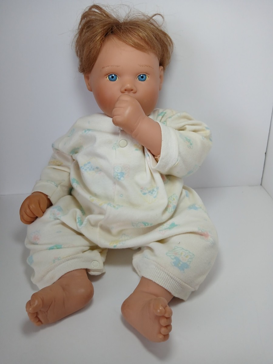 Vtg Lee Middleton Baby Doll 1995 Brown Hair Blue Eyes 071294 Thumb
