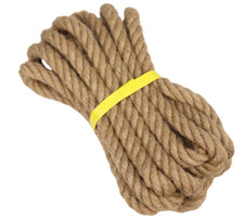 Twisted Manila Rope Jute Rope 3/4 in x 20 ft Natural Thick Hemp Rope for Cr...