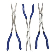 US PRO 3pc Double Jointed Long Nose Pliers Set Straight Angled 90 45 Degree