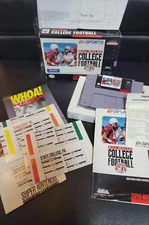 Bill Walsh: College Football + ORIGINAL RECEIPT (SNES) FACTORY PLASTIC - (CIB)