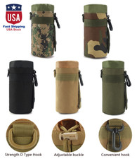 Tactical Molle Water Bottle Bags Military Belt Holder Kettle Pouch for Outdoor