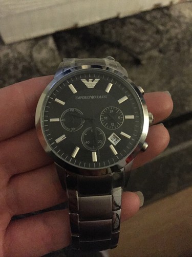 Emporio Armani AR2434 Classic Men's Watch Stainless Steel - Silver