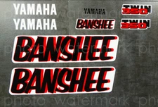 1987 87' Yamaha Banshee 8pc full graphics kit stickers decals YFZ350 quad ATV