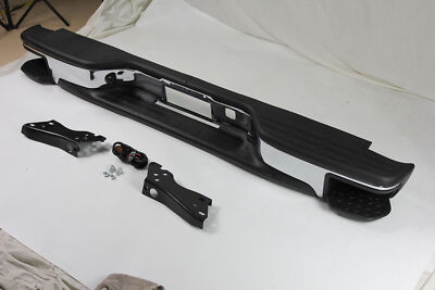 Chrome Rear Bumper With Side Pads For 1999-2006 Chevy Silverado / GMC Sierra 1500 5 thumbnail image