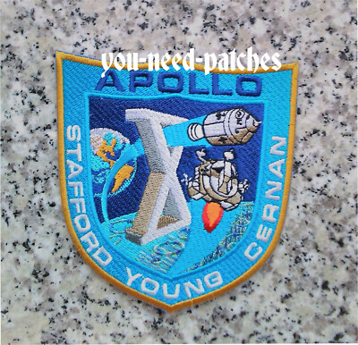 APOLLO X (10) POST-FLIGHT'' CREW PATCH SPACE NASA STAFFORD YOUNG CERNAN Raumfahrt