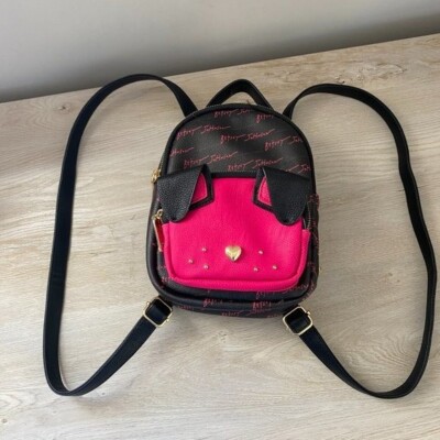 Betsey Johnson - EC - Pink and Black Puppy Backpack Backpack Betsy Johnson Black & Pink Puppy Dog | Mercari main image 2