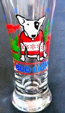 Promo Advertising Tall Drink Glass Bud Light Christmas