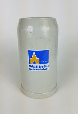 WALLBRAU Schweinfurt Seit 1807- Liter Collectible Stoneware Stein Circa 1980 EUC