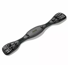 Amerigo Padded leather Anatomic ELASTIC Insets DRESSAGE GIRTH Black 70cm 28”