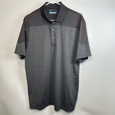 PGA Tour Mens Golf Polo Shirt Large Gray Collared Short Sleeve
