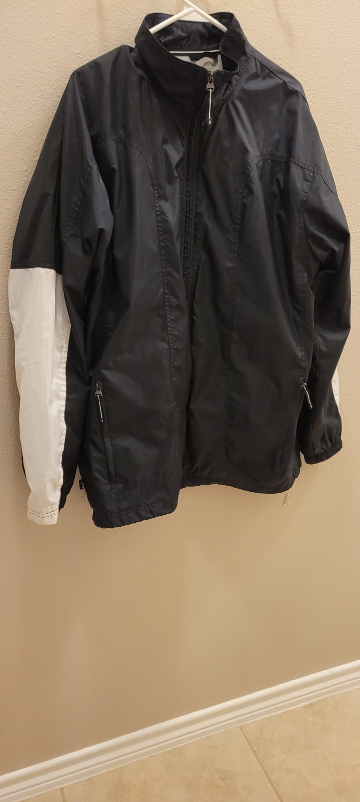 SACAI X NIKE Giacca Cappotto Nike Nero Full Zip Antipioggia Vento Uomo Large