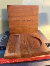 Book Nook Reading Valet Uncommon Goods  Heavy Acacia Wood 7.5×7.5"×10"