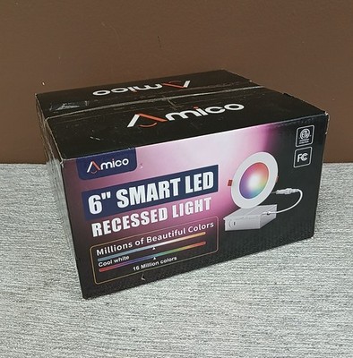 FACTORY SEALED NEW AMICO 6'' Smart LED Recessed Light