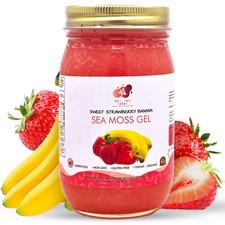 Healthy Herbs  Sea Moss Gel - Sweet Strawberry Banana 16oz 