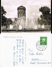 Ansichtskarte Mannheim Friedrichsplatz Wasserturm Wasserspiele 1960