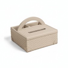 Tabletop Tissue Holder Carrying Handle Tissue Dispenser Box Slot Lid