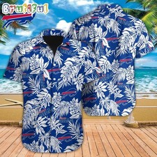 Buffalo Football Team Billss Hawaiian Casual Button Down Shirt Unisex Adults