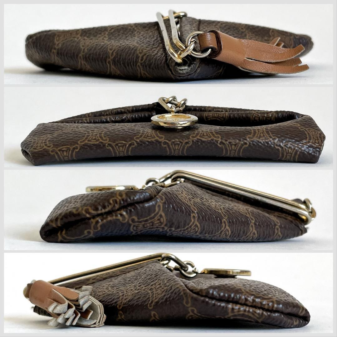 Celine Things Macadam Triangular Coin Case Brown … - image 5