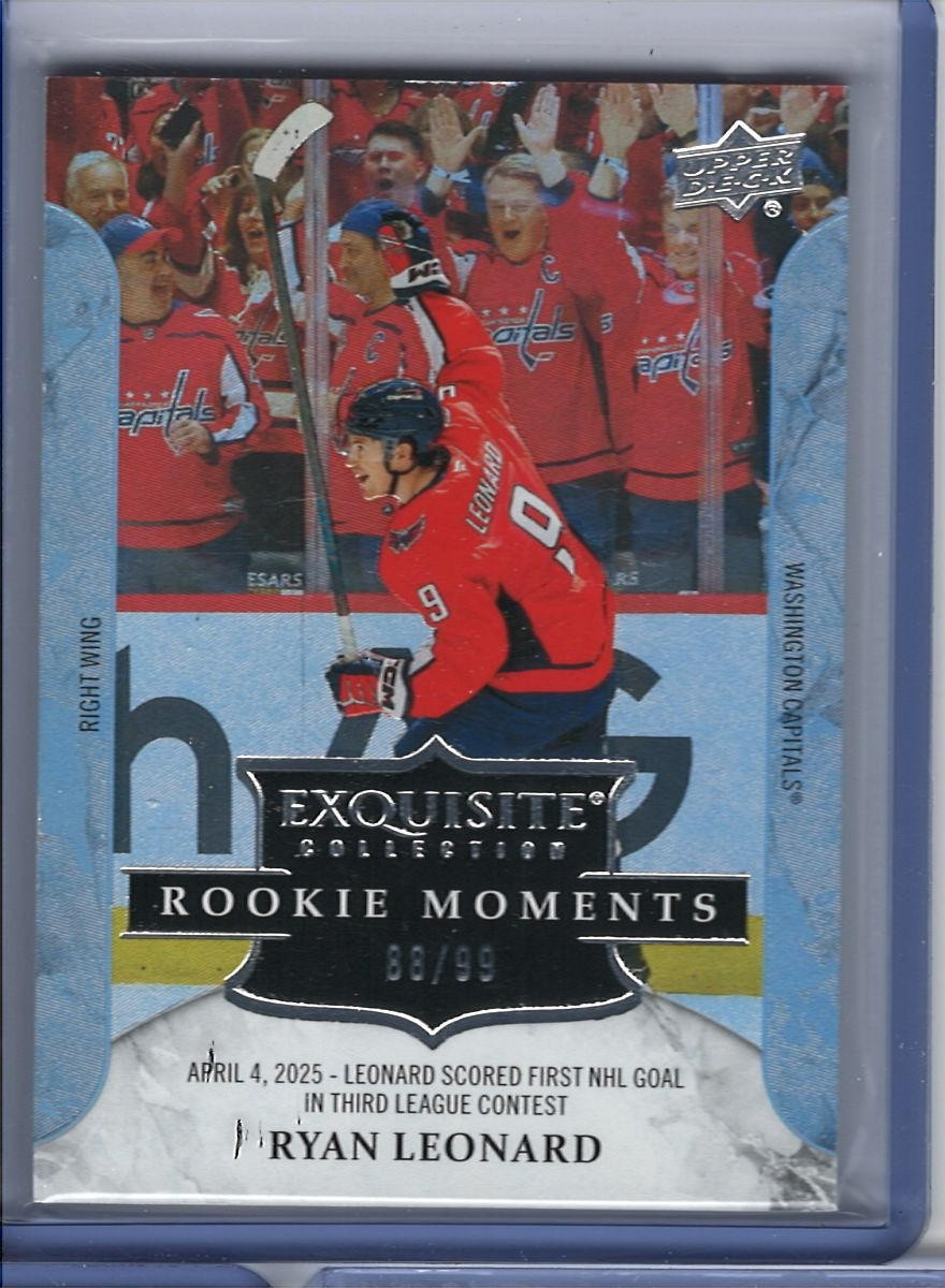 2025-26 Black Diamond #M-RL Ryan Leonard Exquisite Collection Moments /99