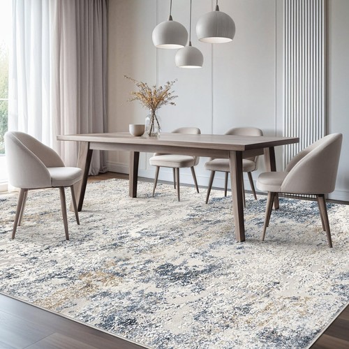 Area Rug Living Room Rugs - 6x9 Abstract Large Soft Indoor Washable Rug Neutr... - Picture 4 of 9
