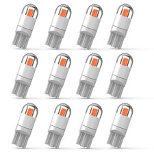 194 LED Car Bulb Red 12 PCS 3030 Chipset T10 168 W5W Wedge Light 1.5W 12V