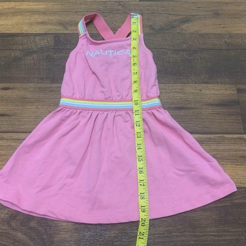 Nautica Pink Summer Dress Toddler Girl Size 4 - Picture 4 of 8