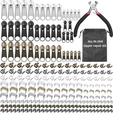 272 Pieces Zipper Repair Kit Zipper Pulls, Latch Slider, Installation Tools S...