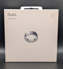 Oura Ring Gen 4 - Silver- Size 7 (Minor Scratching). ^