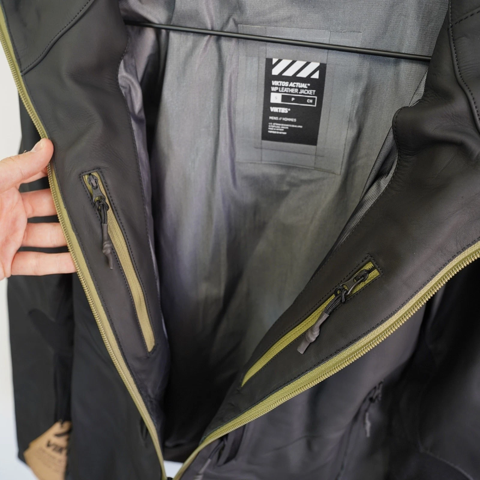 VIKTOS Waterproof Leather Tactical Jacket Men's S Black Full Zip Gorpcore New - product detail image 6