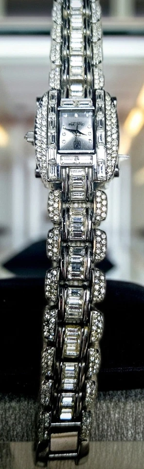 Reloj Victoria Wieck Pantalla Rectangular Plata y Estrás Cronógrafo Relojes Foto 2 de 4