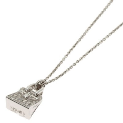 HERMES Birkin Diamant Amulett Collier K18 Weißgold Damen [gebraucht]