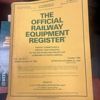 Official Railway Equipment Register Vol. 108 No.2 October 10 1992