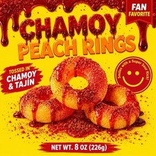 Chamoy Peach Ring Gummies Tossed in Chamoy & ...