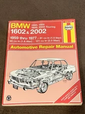 BMW  1500, 1502, 1600, 1602, 2000 & 2002 Haynes Repair Manual 1959-1977 #240