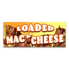 Loaded Bacon Mac & Cheese Vinyl Banner with Optional Sizes (Made in the USA)