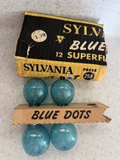 Vtg SYLVANIA Blue Dot 25B Super Flash Flashbulbs 4 Left In Pkg MCM Camera