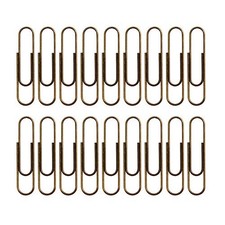 50 Pieces 50 mm Metal Paper Clips for Office School and Personal Use Bronze